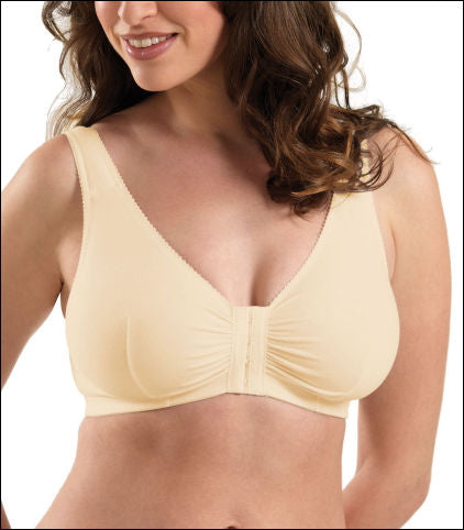 LEADING LADY 110ECRU FRONT OPENING NON WIRE BRA