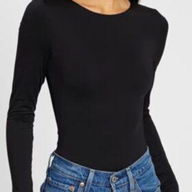LA SCULPTE SH2301BLK LONG SLEEVE BODYSUIT