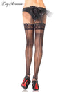 LEG AVENUE 1042B STAY UP BACK SEAM THIGH HIGH