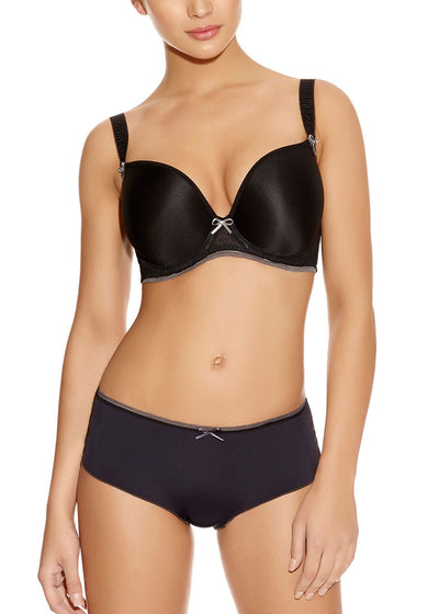 FREYA AA1704BLK DECO VIBE UNDERWIRE PLUNGE T SHIRT BRA