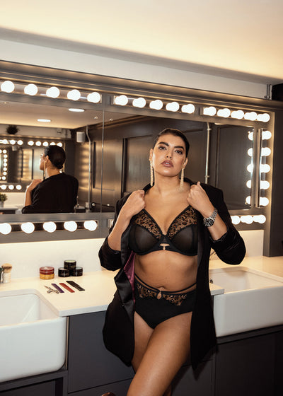 ELOMI EL301335BLK NAMRAH UW PLUNGE BRA