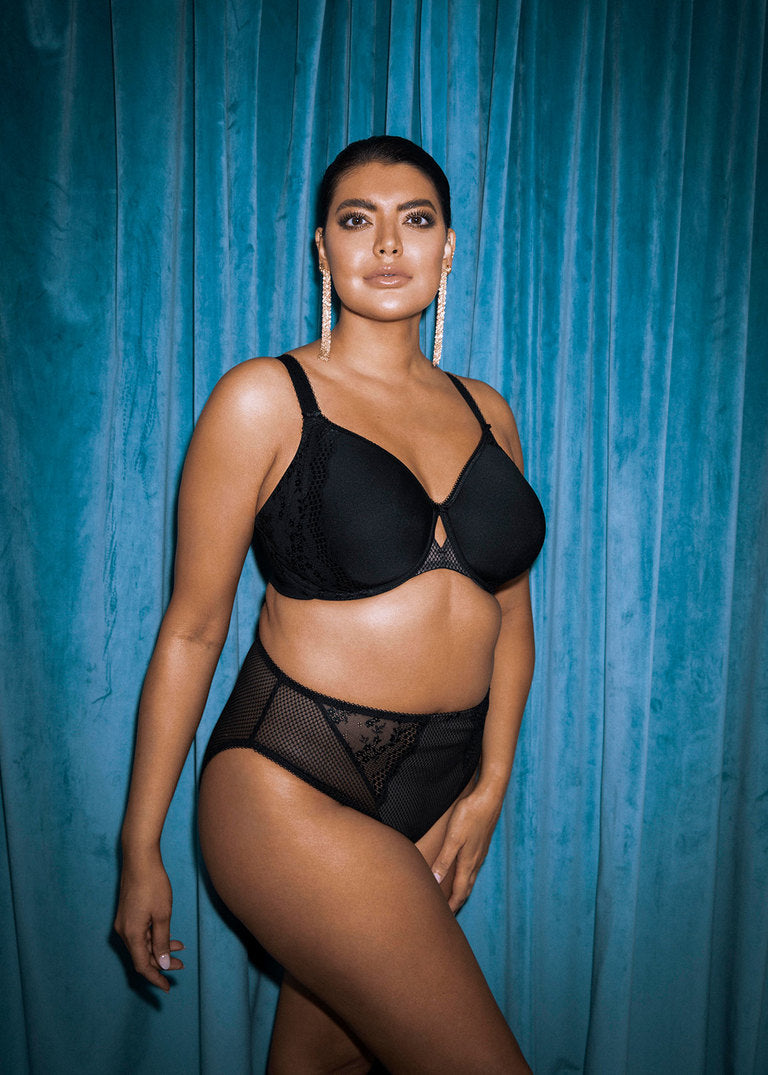 ELOMI EL4383BLK CHARLEY FULL CUP T SHIRT BRA