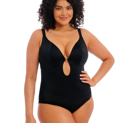 ELOMI ES7280BLK PLAIN SAILING PLUNGE SWIMSUIT