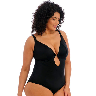 ELOMI ES7280BLK PLAIN SAILING PLUNGE SWIMSUIT