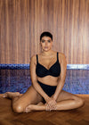 ELOMI ES800602BLK BAZARUTO UW PLUNGE BIKINI TOP