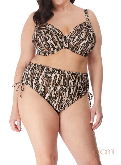 ELOMI ES7202BLK FIERCE UNDERWIRE PLUNGE BIKINI TOP