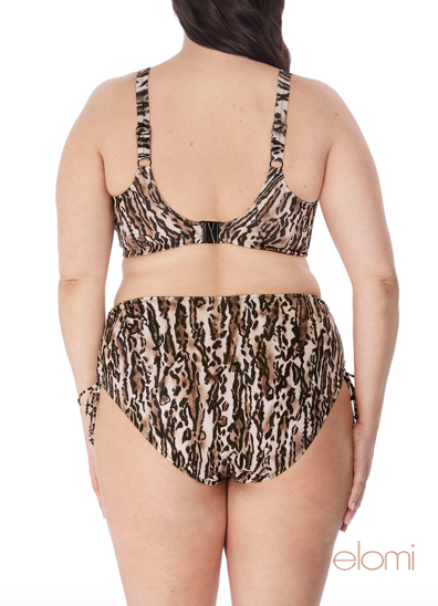 ELOMI ES7202BLK FIERCE UNDERWIRE PLUNGE BIKINI TOP