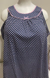 SCHRANK SK403NAY AZTEC BRUSHED COTTON SLEEVELESS NIGHTIE